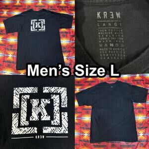 Krew Skateboarding T-Shirt Men’s Size Large Black Short Sleeve Skate Streetwear